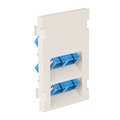 Leviton WALLPLATES 2 DPLX SC ZIRC BLUE 45 MOS 3U MODULE WH 41293-4CW